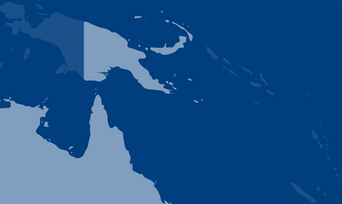 Map of North Queensland and PNG